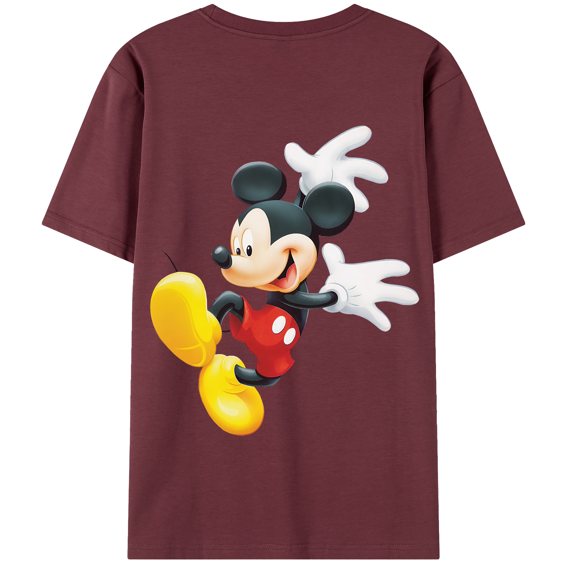（画像用） ミッキーマウス Mickey Mouse 綿100％半袖Tシャツ（背面プリント）
